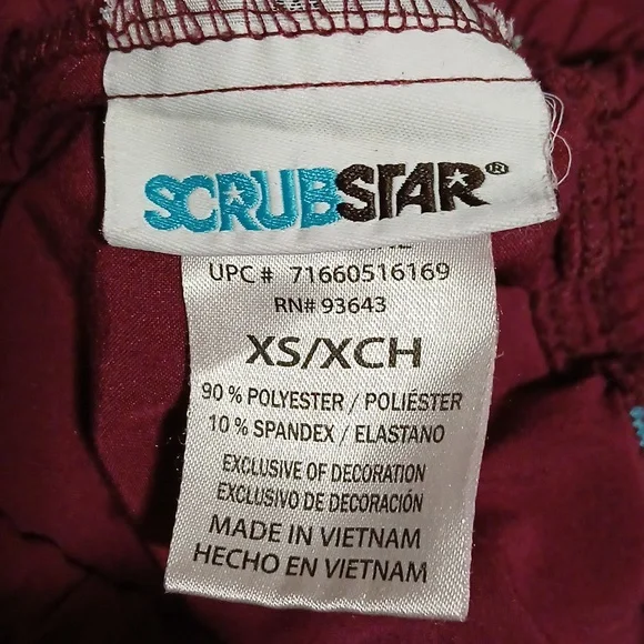 Women's Burgundy Scrubstar Nursing Set - Picture 10 of 15